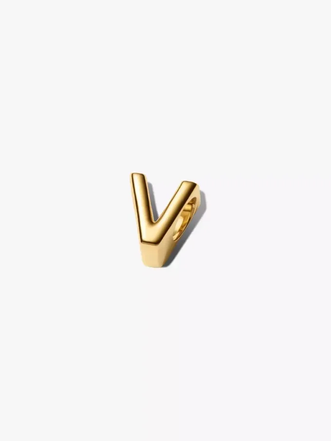 Buchstabe V Alphabet-Charm, 14 Karat vergoldet Buchstabe V Alphabet-Charm, 14 Karat vergoldet