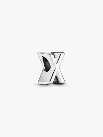 Buchstabe X Alphabet-Charm aus Sterlingsilber