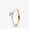 Weißer Chakra-Herzring, 14 Karat vergoldet