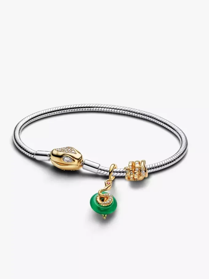 Charm-Armband-Set mit Schlangenverschluss und Kette zum Mondneujahr, 3er-Set Charm-Armband-Set mit Schlangenverschluss und Kette zum Mondneujahr, 3er-Set