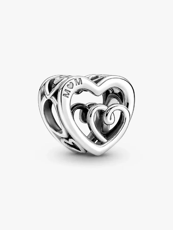 Charm „Entwined Infinite Hearts“ aus Sterlingsilber Charm „Entwined Infinite Hearts“ aus Sterlingsilber