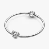 Charm „Entwined Infinite Hearts“ aus Sterlingsilber Charm „Entwined Infinite Hearts“ aus Sterlingsilber
