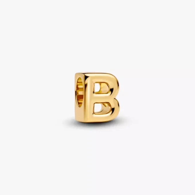 Charm-Halskette mit Buchstabe B, 2er-Set
