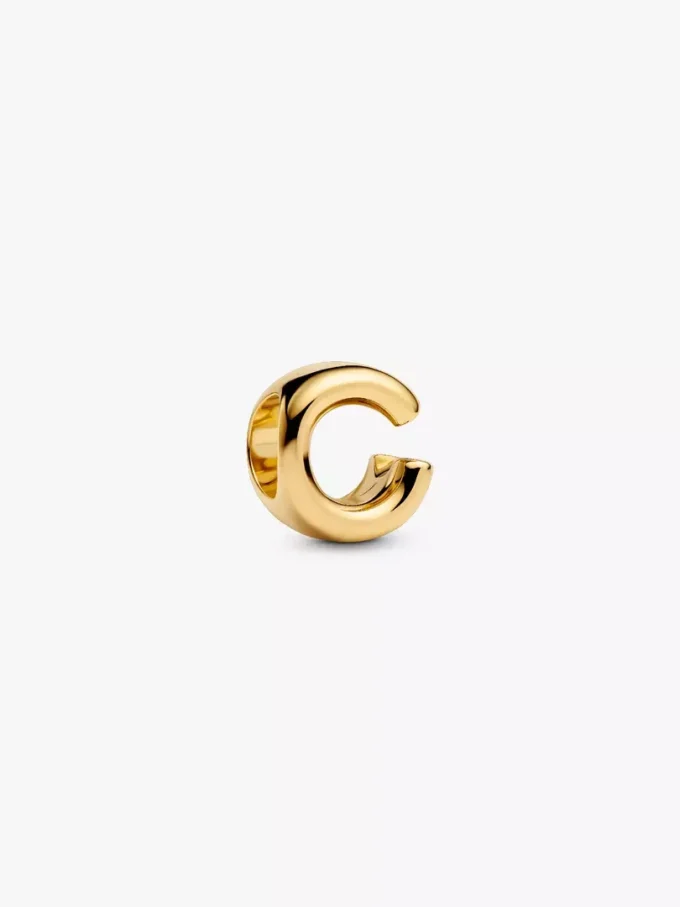 Buchstabe C Alphabet-Charm, 14 Karat vergoldet Buchstabe C Alphabet-Charm, 14 Karat vergoldet