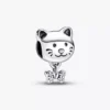 Charm „Hauskatze & Schleife“ aus Sterlingsilber Charm „Hauskatze & Schleife“ aus Sterlingsilber