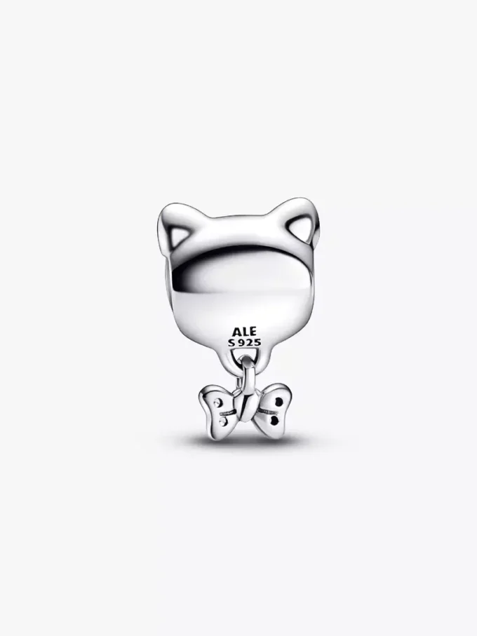 Charm „Hauskatze & Schleife“ aus Sterlingsilber Charm „Hauskatze & Schleife“ aus Sterlingsilber