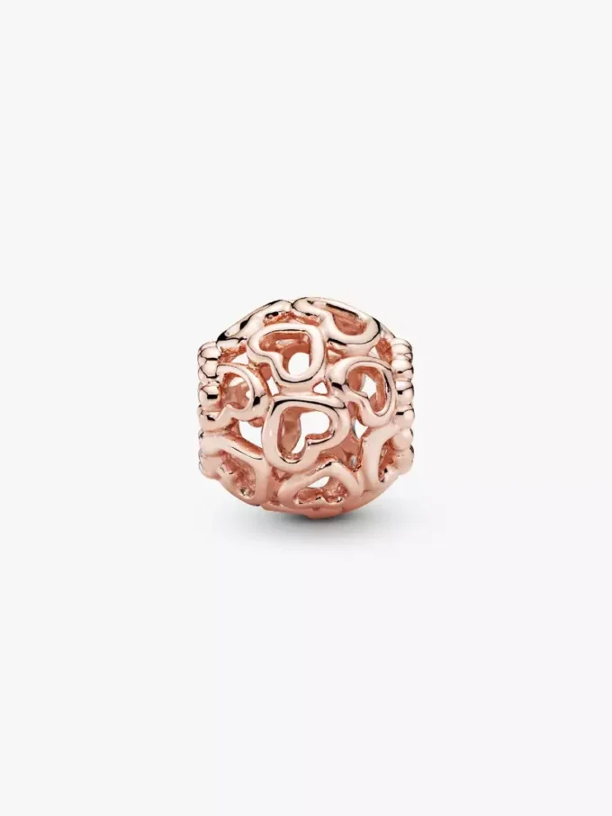 Charm „Hearts All Over“ mit 14-karätiger Roségoldbeschichtung