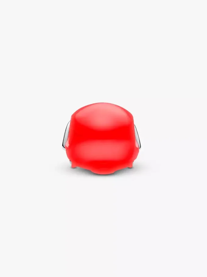 Charm in Form eines roten Football-Helms aus Sterlingsilber