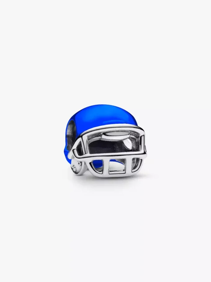 Charm „Königsblauer Football-Helm“ aus Sterlingsilber Charm „Königsblauer Football-Helm“ aus Sterlingsilber