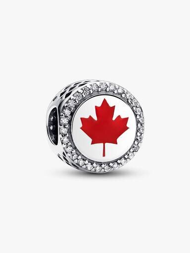 Charm mit kanadischem Ahornblatt – Sterlingsilber Charm mit kanadischem Ahornblatt – Sterlingsilber