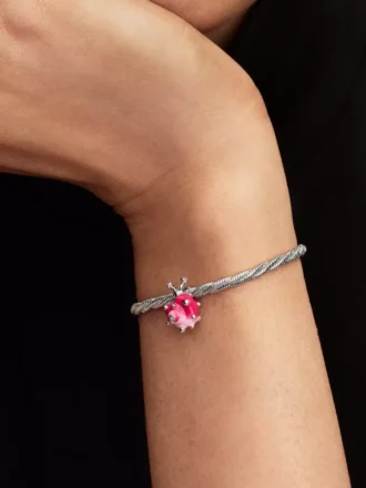 Charm „Rosa Schnecke“ aus Sterlingsilber