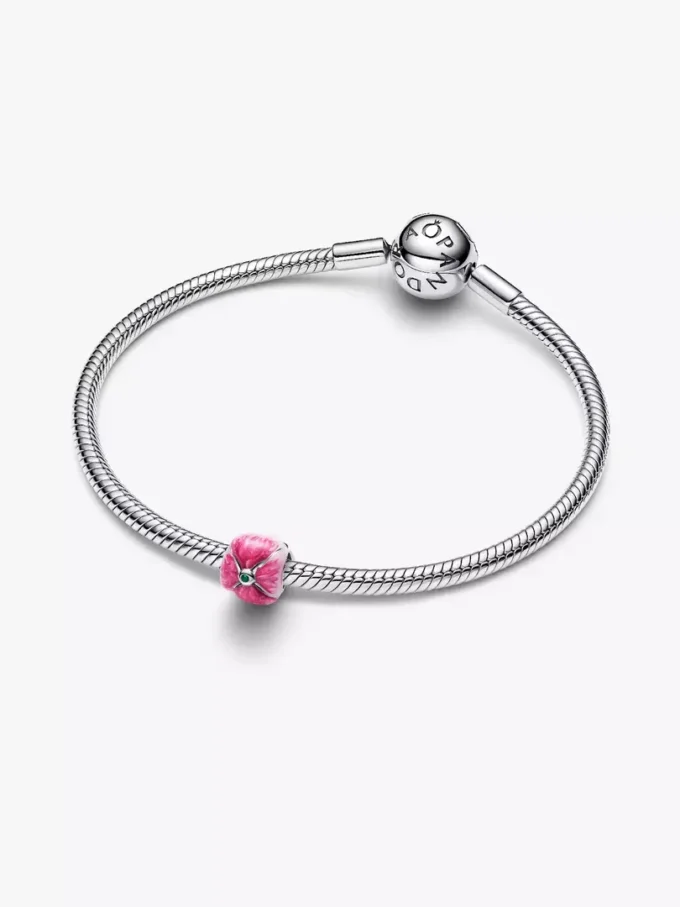 Charm „Rosa Tulpe“ aus Sterlingsilber, 14 Karat vergoldet Charm „Rosa Tulpe“ aus Sterlingsilber, 14 Karat vergoldet