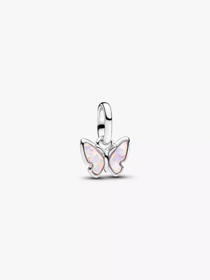 Mini-Dangle Charm „Rosa Schmetterling“ aus Sterlingsilber Mini-Dangle Charm „Rosa Schmetterling“ aus Sterlingsilber