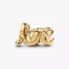 Handgeschriebener Love-Charm, 14 Karat vergoldet