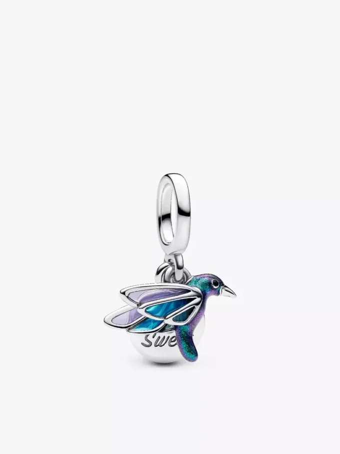 Kolibri-Dangle Charm aus Sterlingsilber Kolibri-Dangle Charm aus Sterlingsilber