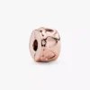 Clip Charm „Band of Hearts“ mit 14-karätiger Roségoldbeschichtung