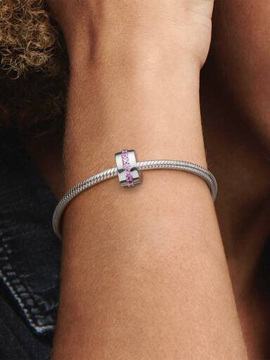 Clip Charm „Blue Sparkle“ – Sterlingsilber Clip Charm „Blue Sparkle“ – Sterlingsilber