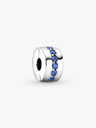 Clip Charm „Blue Sparkle“ – Sterlingsilber Clip Charm „Blue Sparkle“ – Sterlingsilber