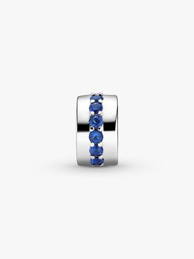 Clip Charm „Blue Sparkle“ – Sterlingsilber Clip Charm „Blue Sparkle“ – Sterlingsilber