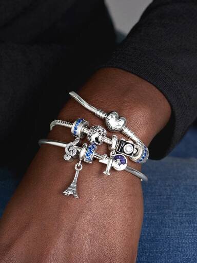 Clip Charm „Blue Sparkle“ – Sterlingsilber Clip Charm „Blue Sparkle“ – Sterlingsilber