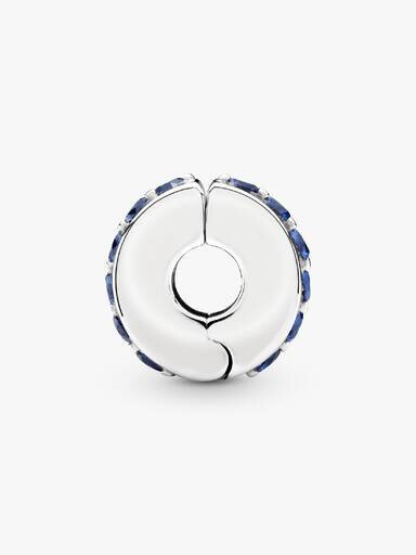 Clip Charm „Blue Sparkle“ – Sterlingsilber Clip Charm „Blue Sparkle“ – Sterlingsilber