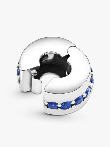Clip Charm „Blue Sparkle“ – Sterlingsilber Clip Charm „Blue Sparkle“ – Sterlingsilber