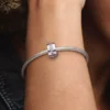 Clip Charm „Pink Sparkling Row“ aus Sterlingsilber Clip Charm „Pink Sparkling Row“ aus Sterlingsilber