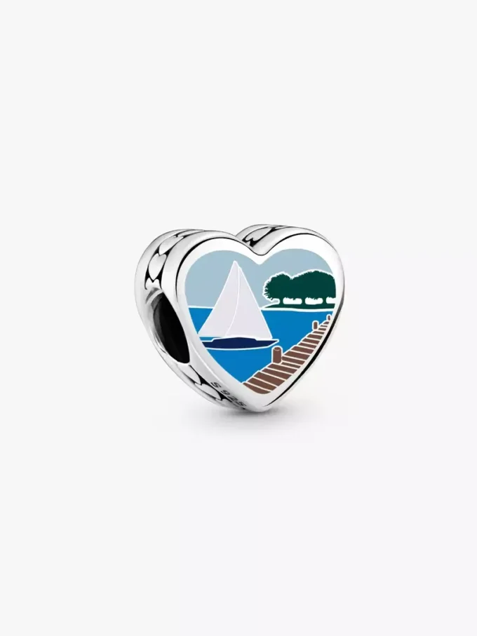 Connecticut-Herz-Charm aus Sterlingsilber Connecticut-Herz-Charm aus Sterlingsilber