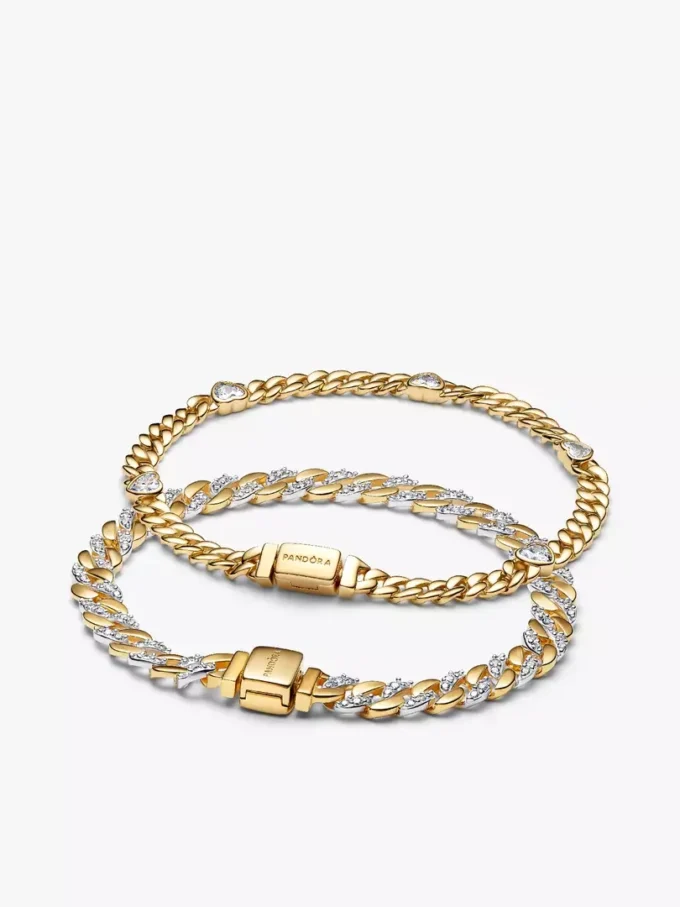 Cuban-Chain-Armbänder-Set für Sie und Ihn, 2er-Set Cuban-Chain-Armbänder-Set für Sie und Ihn, 2er-Set