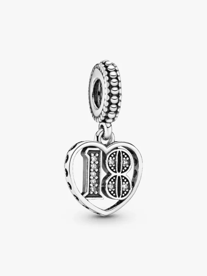 Dangle Charm „18th Celebration“ aus Sterlingsilber Dangle Charm „18th Celebration“ aus Sterlingsilber