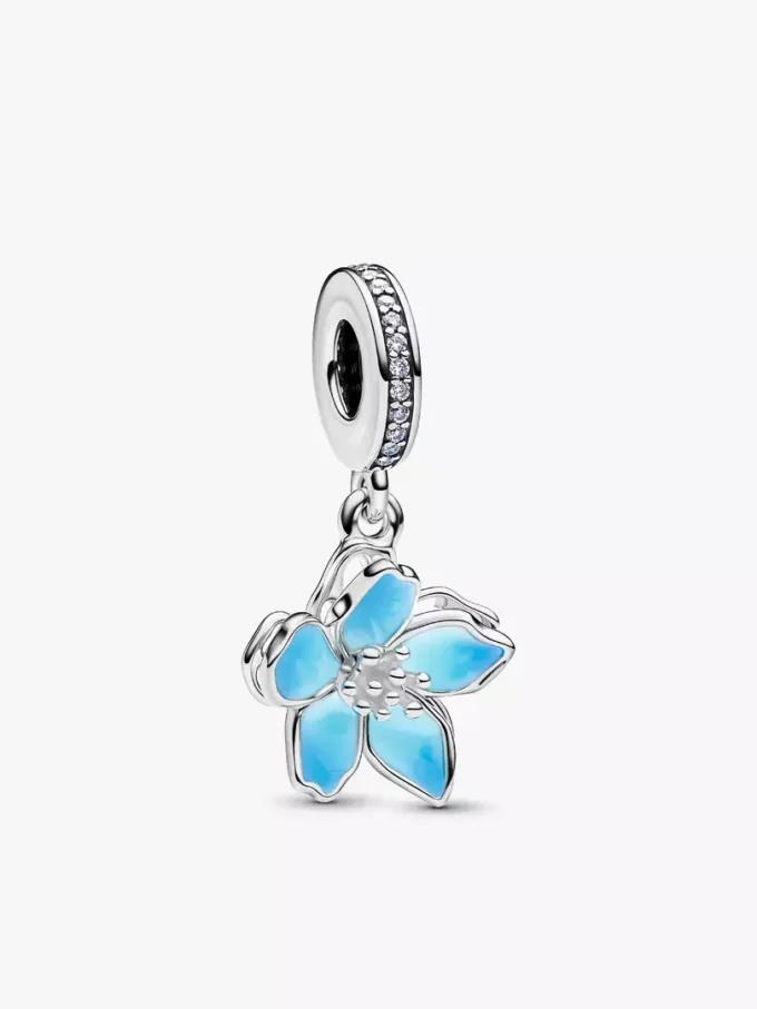 Halskette mit Kirschblüten-Charm, 2er-Set Halskette mit Kirschblüten-Charm, 2er-Set