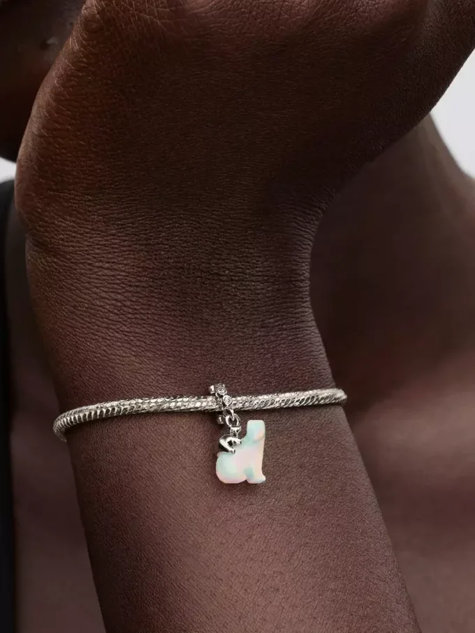 Dangle Charm „Eisbärenmutter & Junges“ aus Sterlingsilber