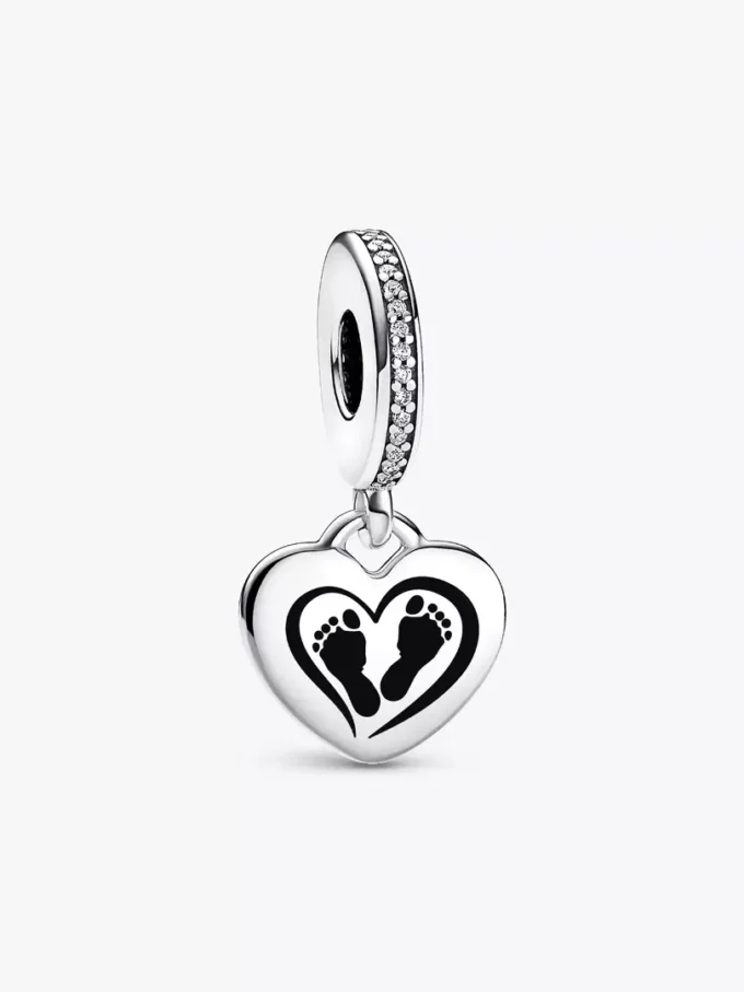 Dangle Charm „Footprint“ aus Sterlingsilber