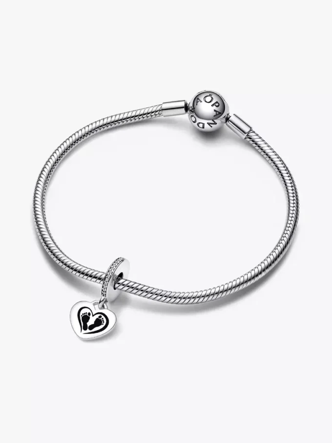 Dangle Charm „Footprint“ aus Sterlingsilber