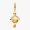 Dangle Charm in Form einer Abschlusskappe, 14 Karat vergoldet