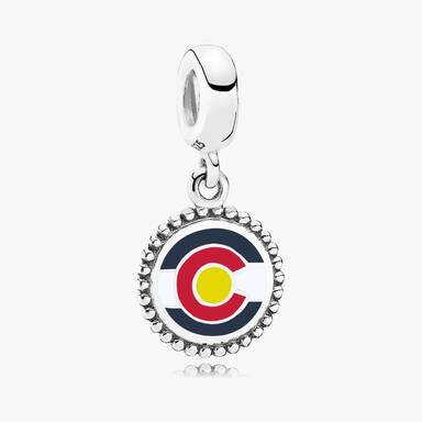 Dangle Charm mit Colorado-Flagge Dangle Charm mit Colorado-Flagge