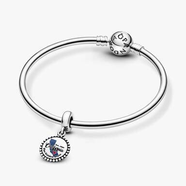 Dangle Charm mit der Karte des Bundesstaates Kalifornien Dangle Charm mit der Karte des Bundesstaates Kalifornien