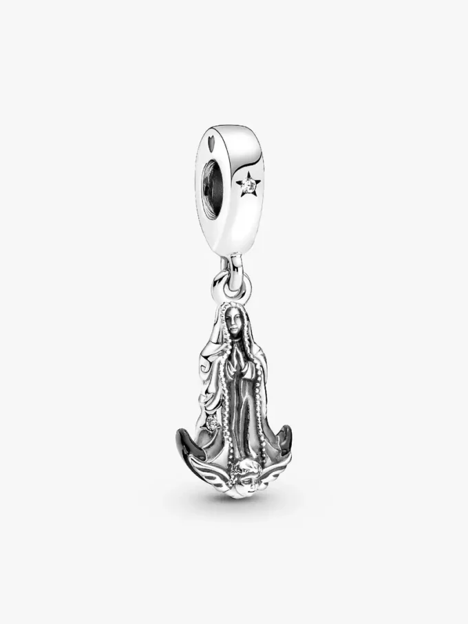 Dangle Charm mit Motiv der Jungfrau von Guadalupe aus Sterlingsilber Dangle Charm mit Motiv der Jungfrau von Guadalupe aus Sterlingsilber
