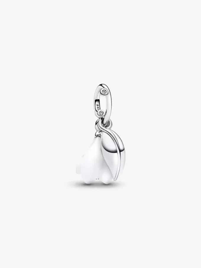 Dangle Charm mit Schneeglöckchenblüte aus Sterlingsilber Dangle Charm mit Schneeglöckchenblüte aus Sterlingsilber