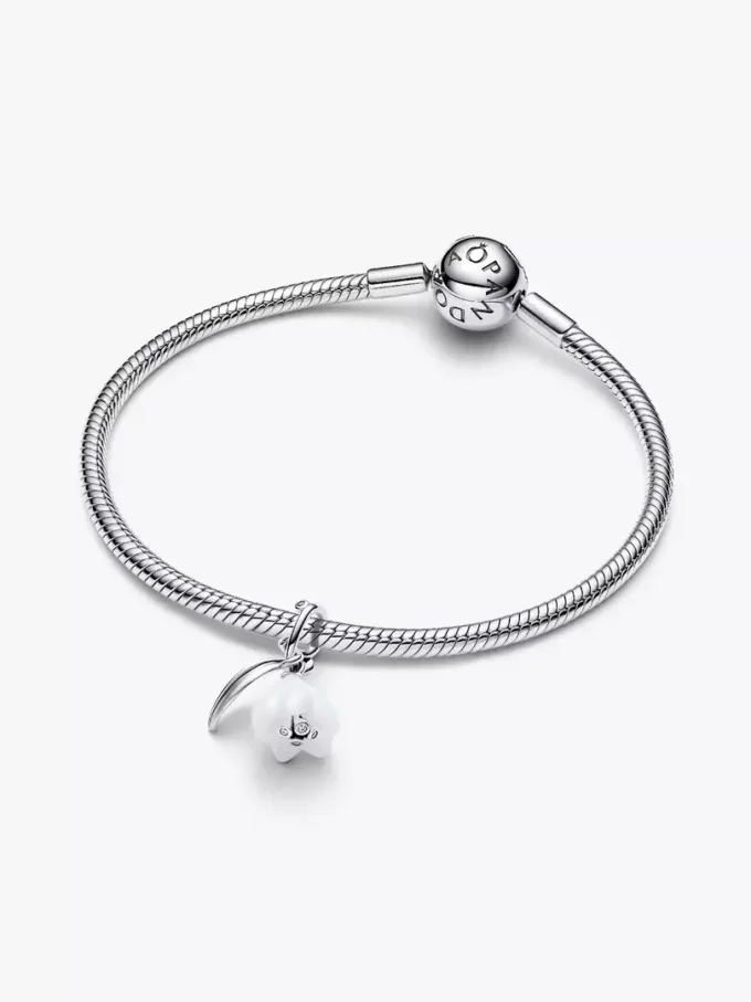 Dangle Charm mit Schneeglöckchenblüte aus Sterlingsilber Dangle Charm mit Schneeglöckchenblüte aus Sterlingsilber