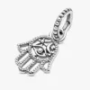 Dangle Charm mit schützender Hamsa-Hand aus Sterlingsilber Dangle Charm mit schützender Hamsa-Hand aus Sterlingsilber