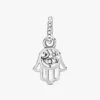 Dangle Charm mit schützender Hamsa-Hand aus Sterlingsilber Dangle Charm mit schützender Hamsa-Hand aus Sterlingsilber