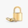 Dangle Charm mit Vorhängeschloss und Schlüssel – 14-karätige Vergoldung Dangle Charm mit Vorhängeschloss und Schlüssel – 14-karätige Vergoldung