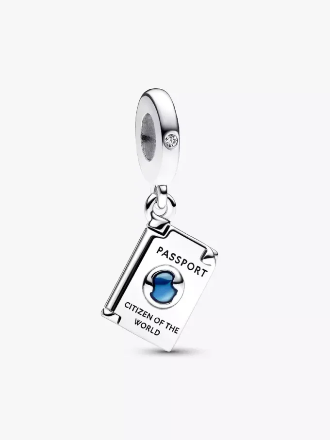 Dangle Charm „Openable Passport“ aus Sterlingsilber Dangle Charm „Openable Passport“ aus Sterlingsilber