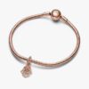Dangle Charm „Schützende Hamsa-Hand“ – 14 Karat Roségold-Beschichtung