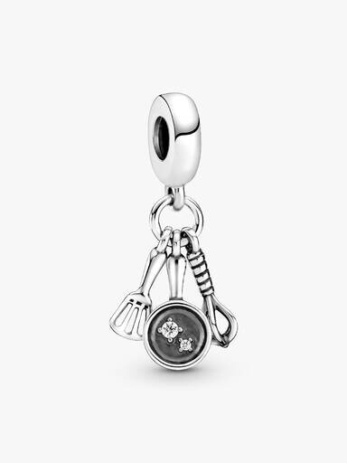 Dangle Charm „Spatel, Bratpfanne & Schneebesen“ – Sterlingsilber Dangle Charm „Spatel, Bratpfanne & Schneebesen“ – Sterlingsilber