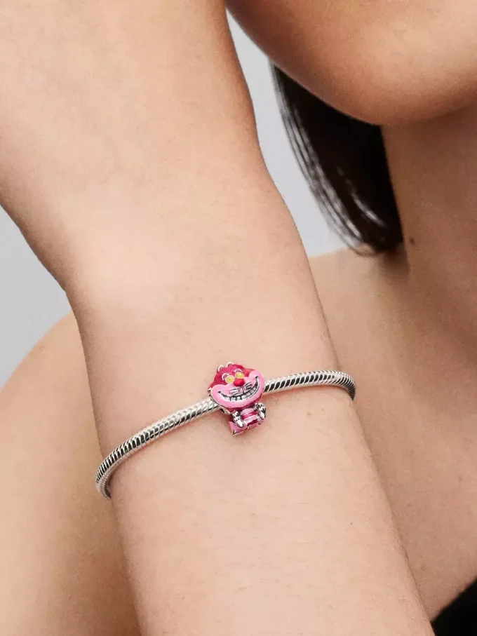 Disney Alice im Wunderland Cheshire-Katze-Charm aus Sterlingsilber