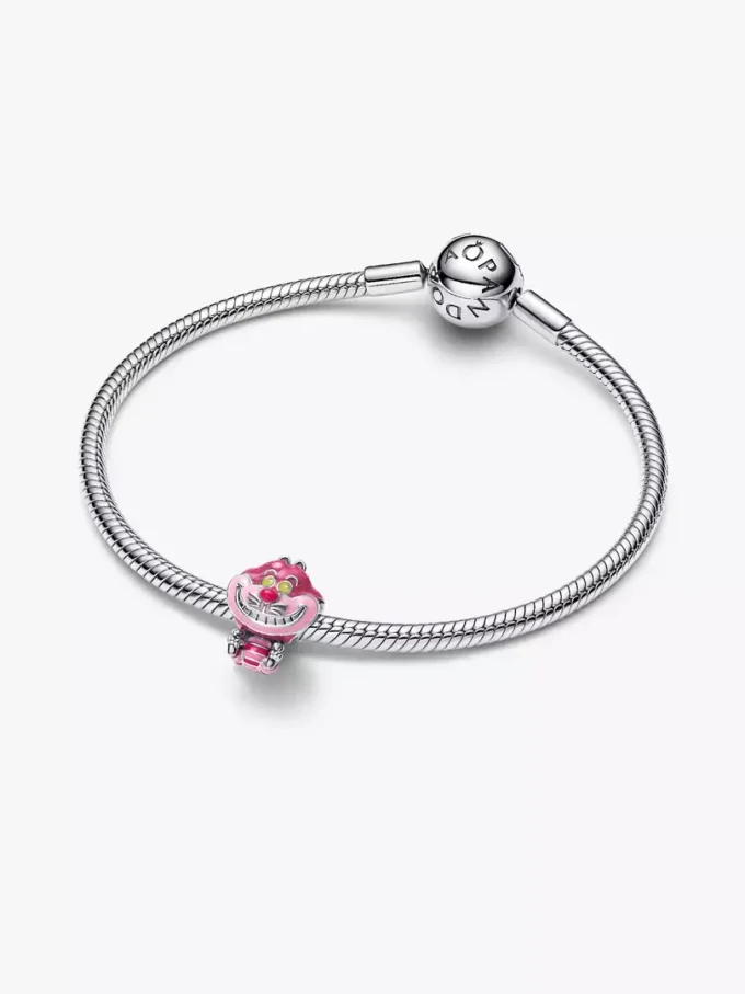 Disney Alice im Wunderland Cheshire-Katze-Charm aus Sterlingsilber