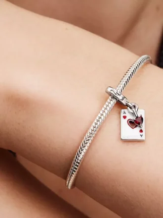 Disney-Bösewichte Herzkönigin Dangle Charm aus Sterlingsilber
