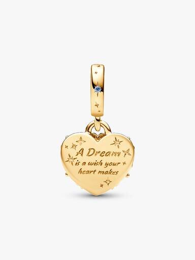Disney Cinderella’s Carriage & Heart Dangle Charm – 14 Karat vergoldet Disney Cinderella’s Carriage & Heart Dangle Charm – 14 Karat vergoldet